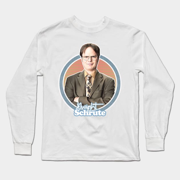 Dwight Schrute // Retro Fan Art Design Long Sleeve T-Shirt by DankFutura